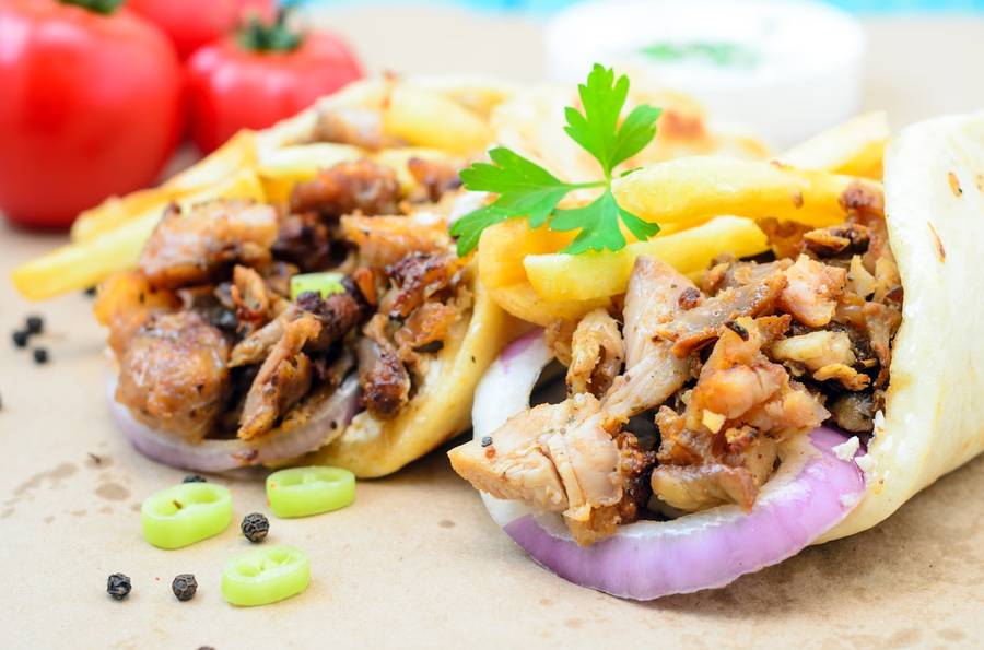 شاورما دجاج بالصحن